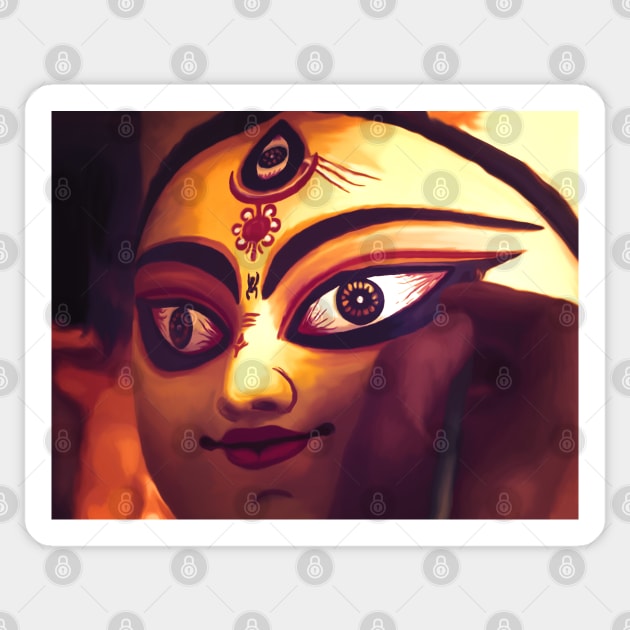 Durga Puja Sticker by Debbie's Art